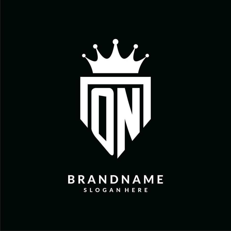 Brief auf Logo Monogramm Emblem Stil mit Krone gestalten Design Vorlage vektor