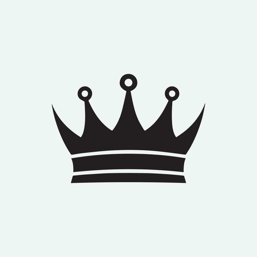 krona silhuett logotyp vektor