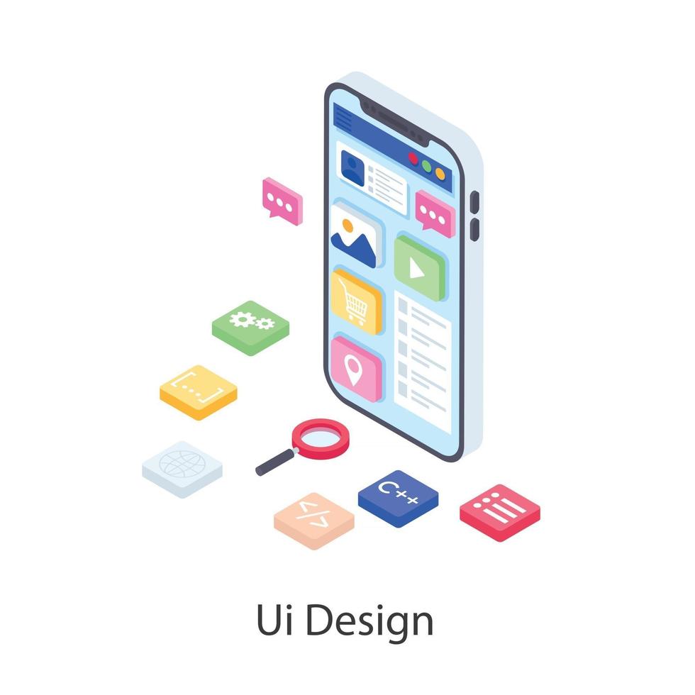 UI-Design und Entwicklung vektor