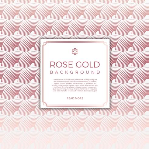 Flat Modern Circle Rose Gold Vector Bakgrund