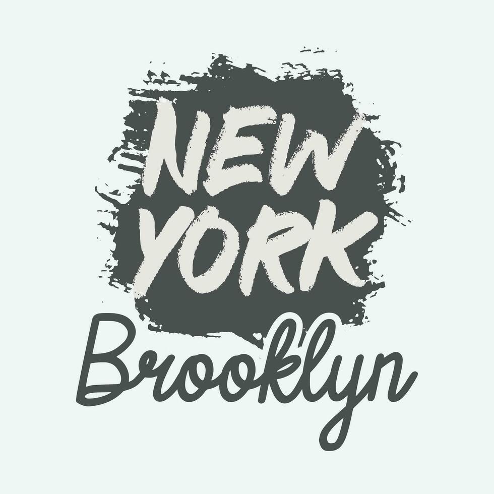 New York Brooklyn T-Shirt und Bekleidungsdesign vektor