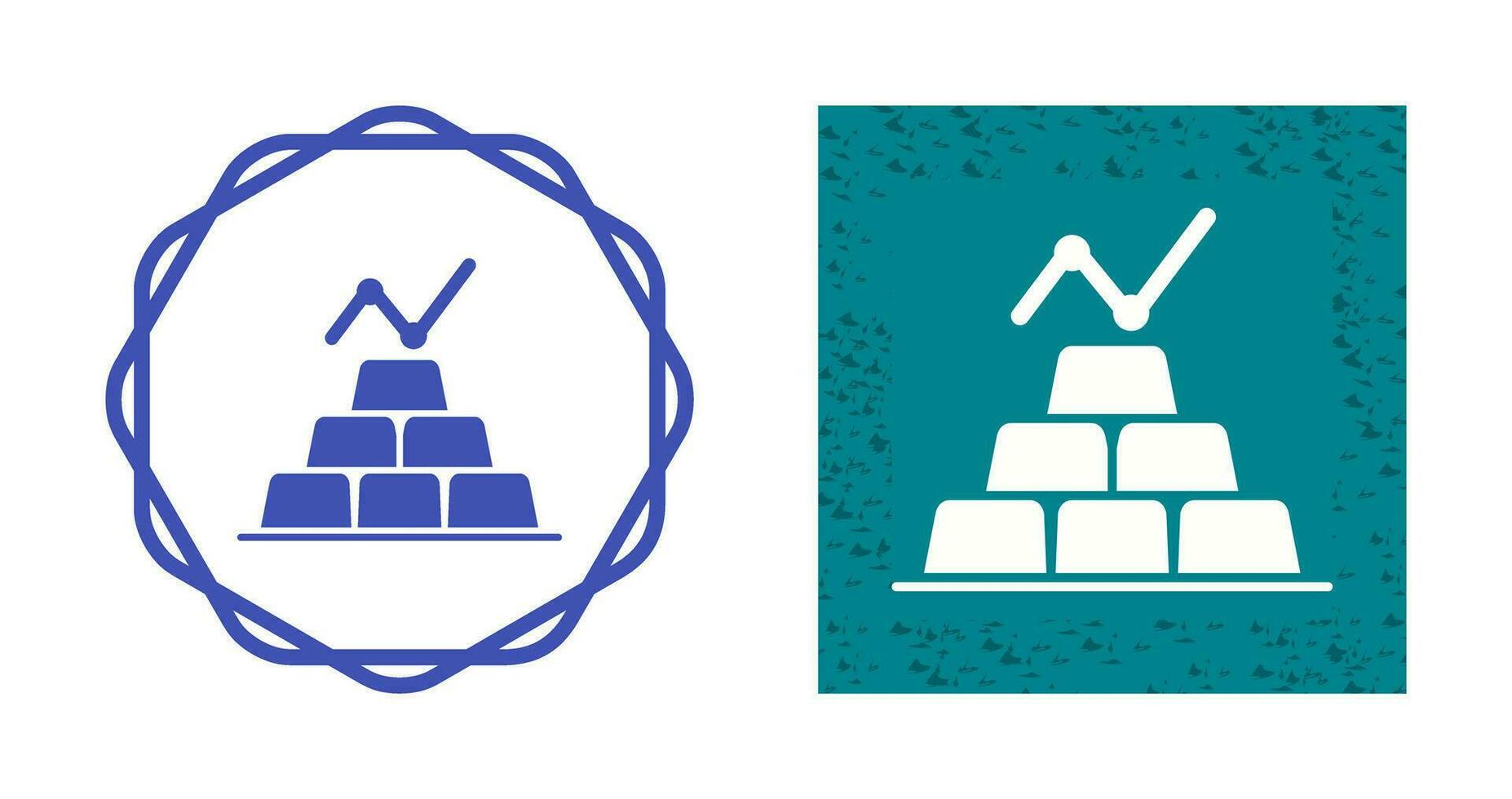 Vektorsymbol für Goldbarren vektor