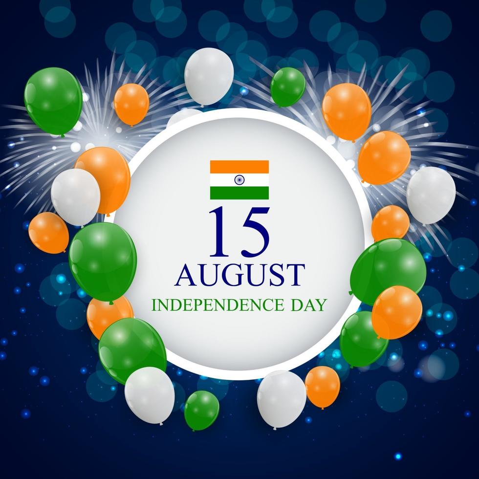 15 augusti Indien självständighetsdagen firande bakgrund. vektor illustration