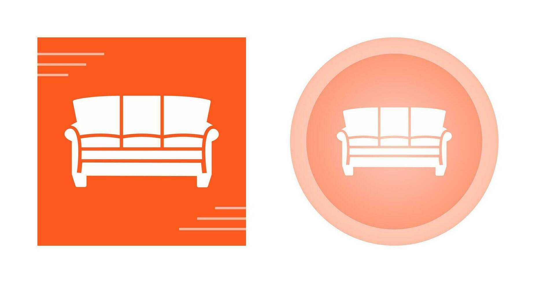 großes Sofa-Vektorsymbol vektor