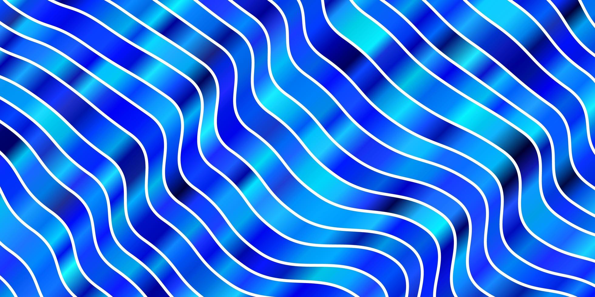 hellblauer Vektorhintergrund mit gebogenen Linien. helle Probe mit bunten gebogenen Linien, Formen. Muster für Werbung, Anzeigen. vektor