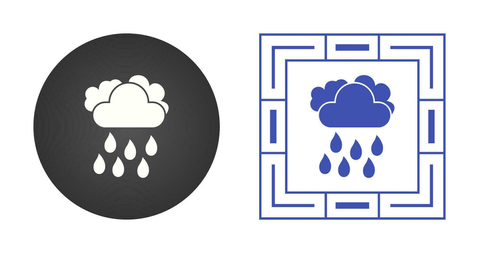 Vektorsymbol für leichten Regen vektor