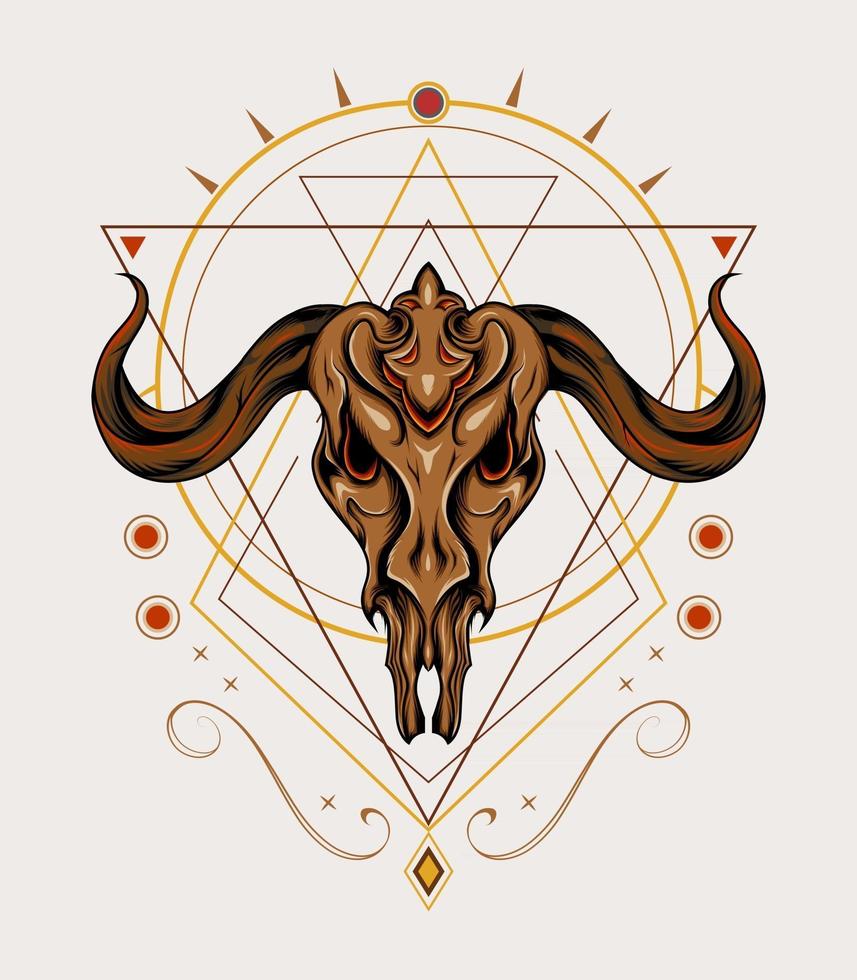 mytisk getvärme med keltisk prydnad, illustrationmall för tatuering, t-shirt, klädkläder. vektor