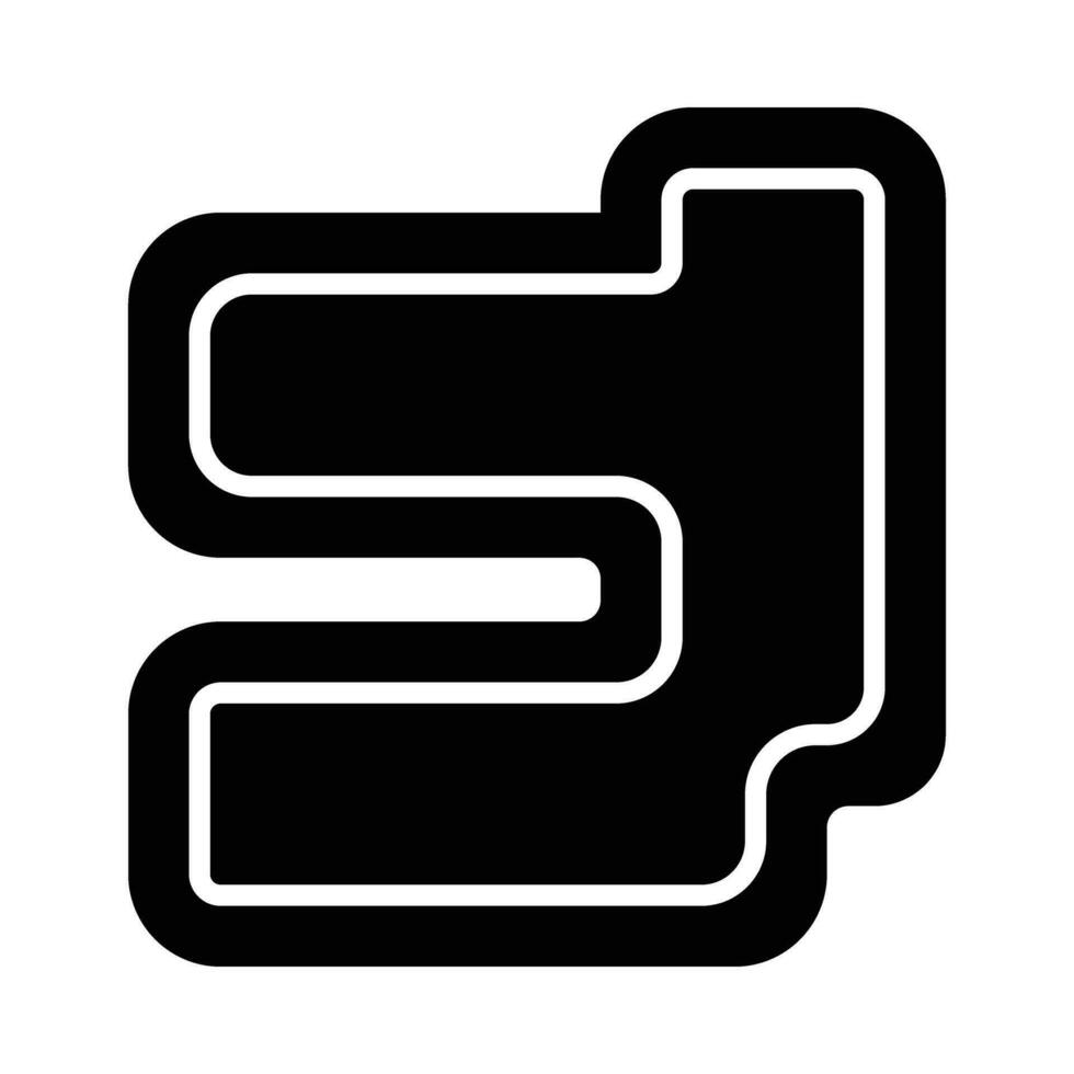 Rennstrecke Vektor Glyphe Symbol zum persönlich und kommerziell verwenden.