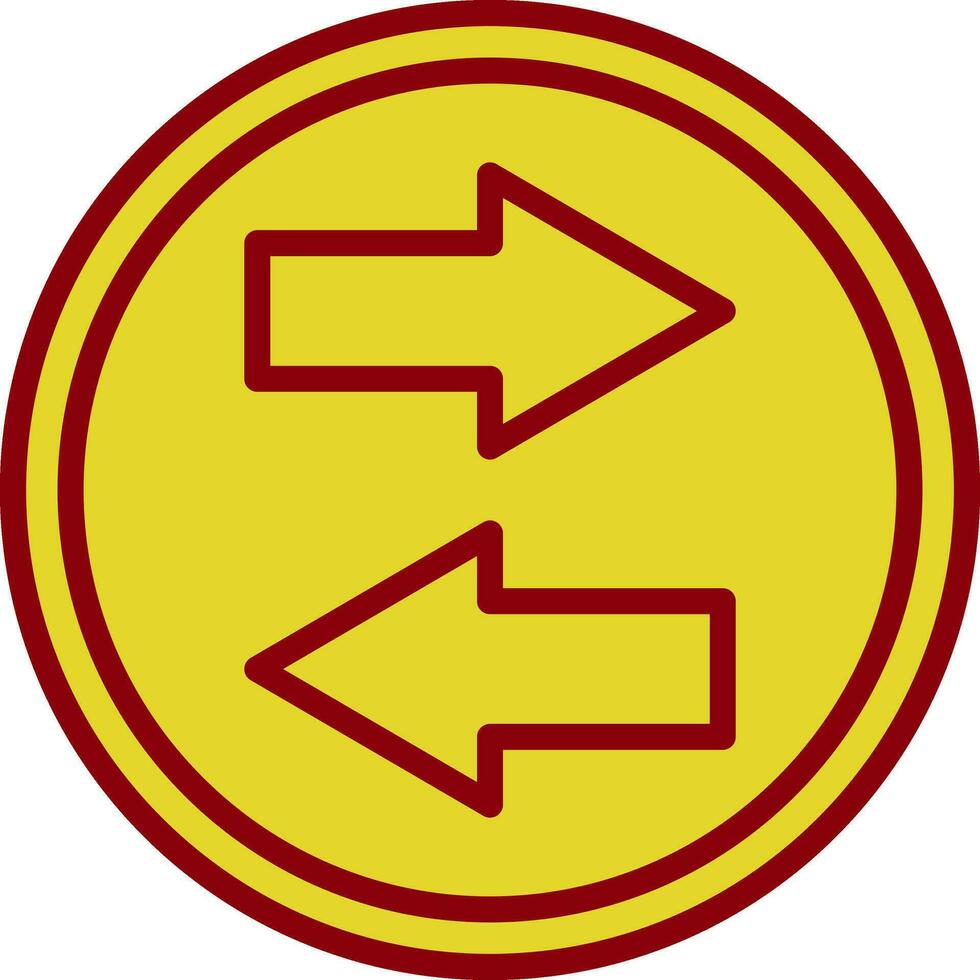 zwei Weg Pfeil Vektor Symbol Design