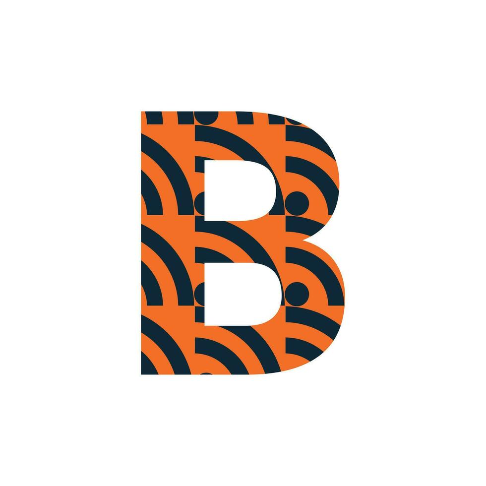 b Brief Logo oder b Text Logo und b Wort Logo Design. vektor