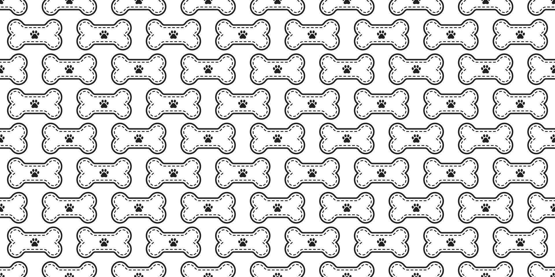 hund ben sömlös mönster vektor Tass fotavtryck sällskapsdjur franska bulldogg tecknad serie scarf isolerat upprepa tapet bricka bakgrund illustration klotter vit