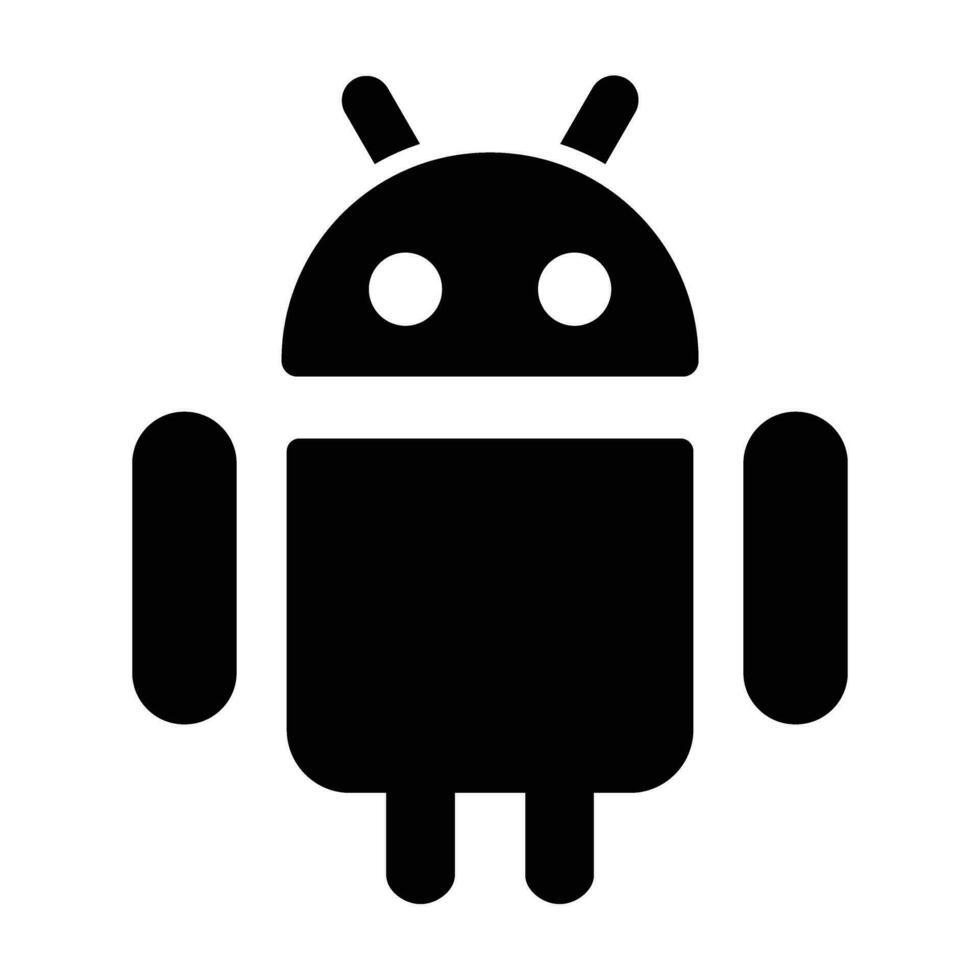 Android Vektor Glyphe Symbol zum persönlich und kommerziell verwenden.