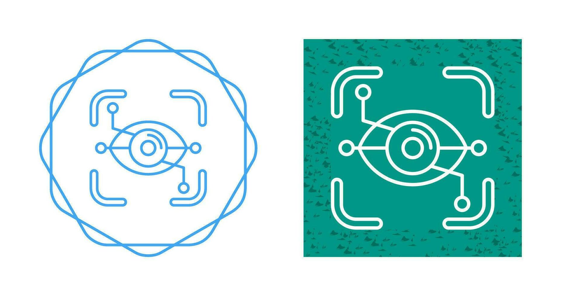 Vektorsymbol für die Augenerkennung vektor