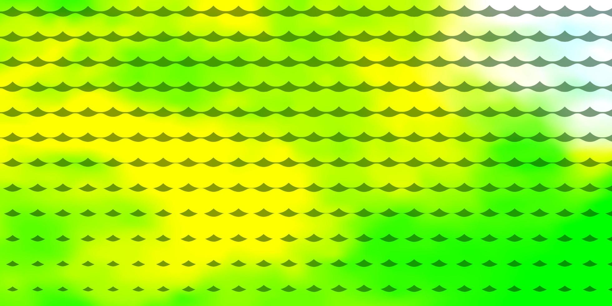 hellgrüner, gelber Vektorhintergrund mit Kreisen. abstrakte Illustration des Funkelns mit bunten Tropfen. neue Vorlage für Ihr Markenbuch. vektor