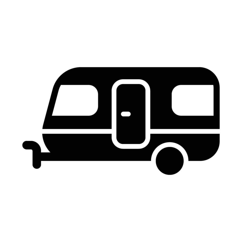 husvagn vektor glyf ikon för personlig och kommersiell använda sig av.