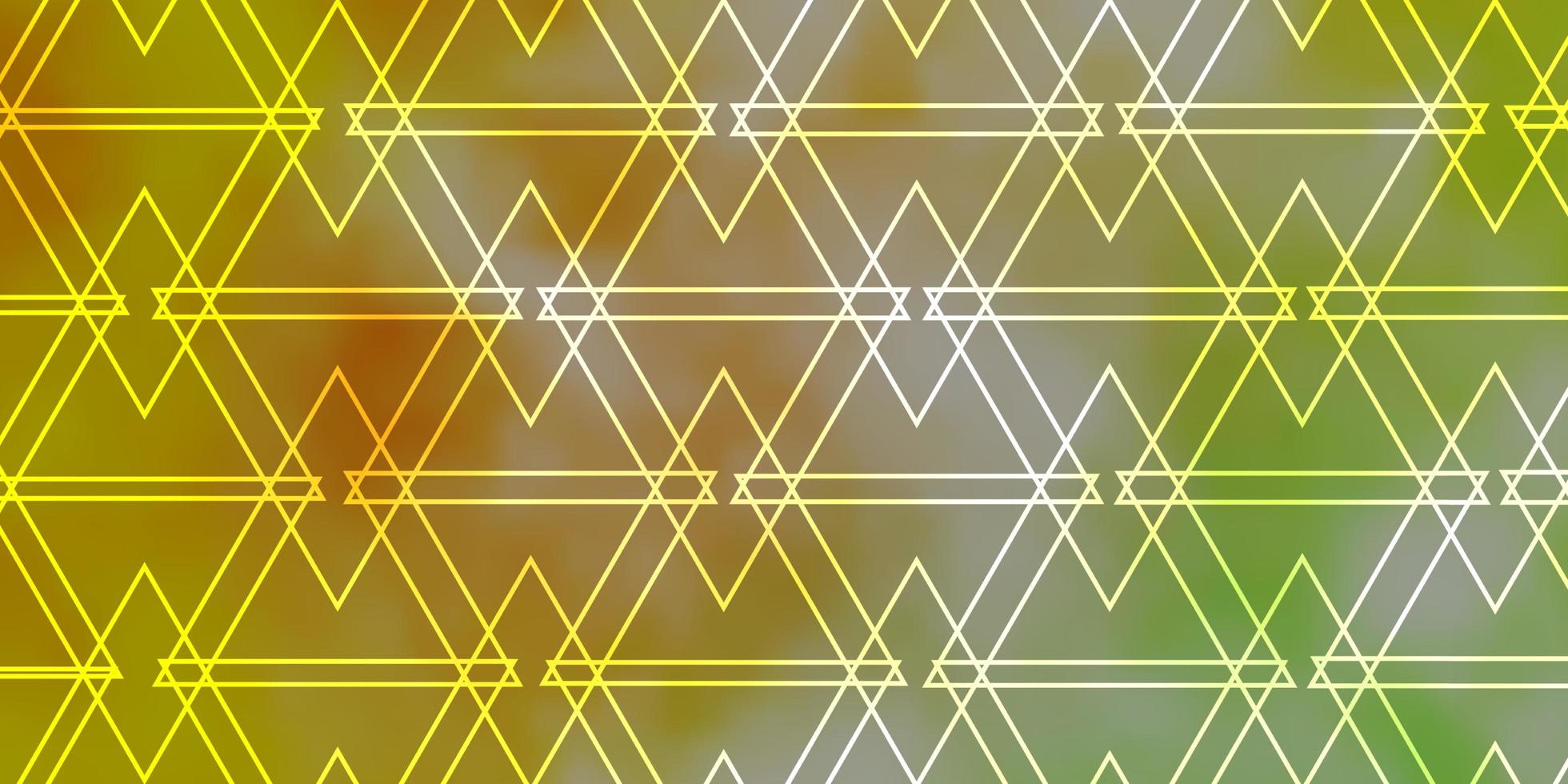 hellgrünes, gelbes Vektorlayout mit Linien, Dreiecken. Illustration mit bunten Dreiecken. Vorlage für Tapeten. vektor