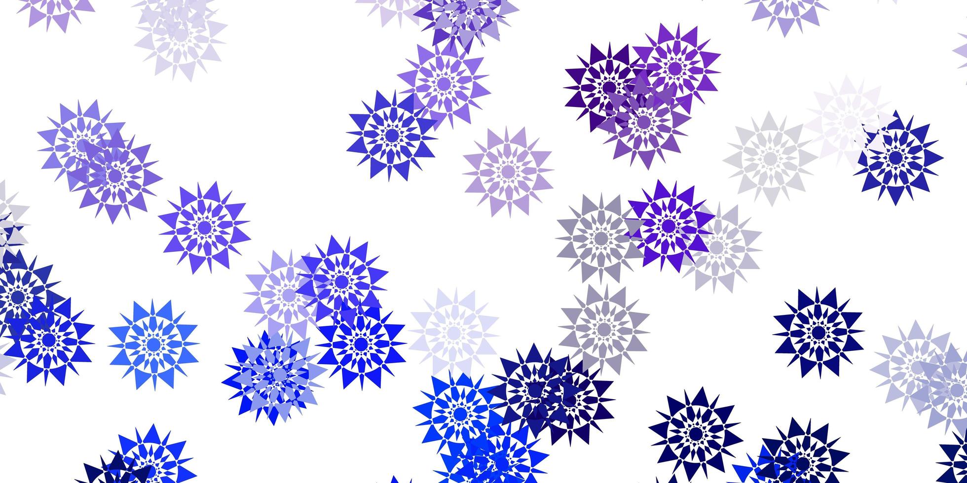 ljusrosa, blå vektorstruktur med ljusa snöflingor. vektor