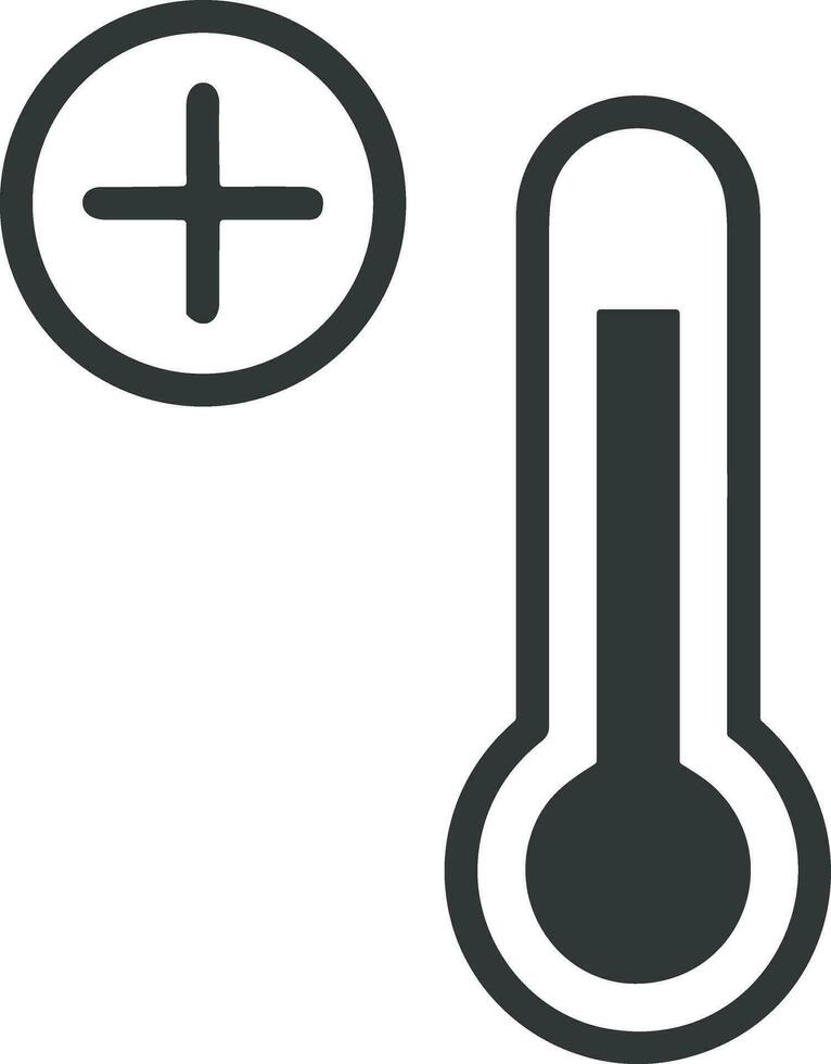 Thermometer Medizin Symbol Symbol Bild Vektor. Illustration von das Temperatur kalt und heiß messen Werkzeug Design Bild.eps 10 vektor