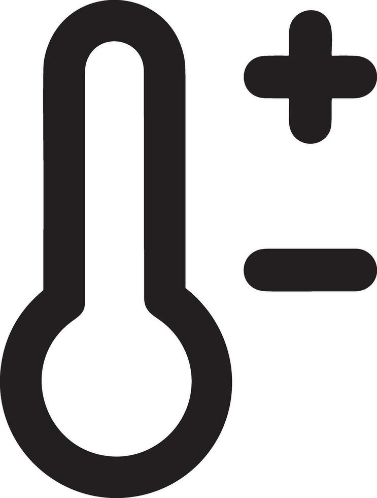 Thermometer Medizin Symbol Symbol Bild Vektor. Illustration von das Temperatur kalt und heiß messen Werkzeug Design Bild.eps 10 vektor