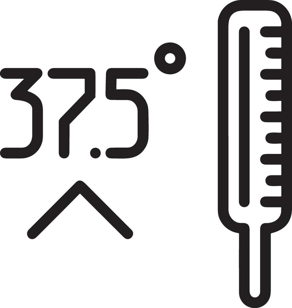 Thermometer Medizin Symbol Symbol Bild Vektor. Illustration von das Temperatur kalt und heiß messen Werkzeug Design Bild.eps 10 vektor