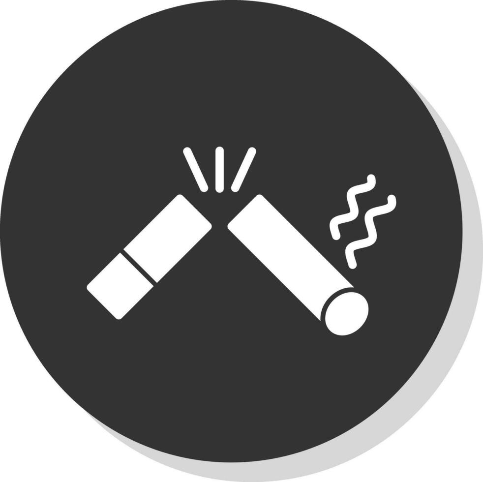 gebrochen Zigarette Vektor Symbol Design