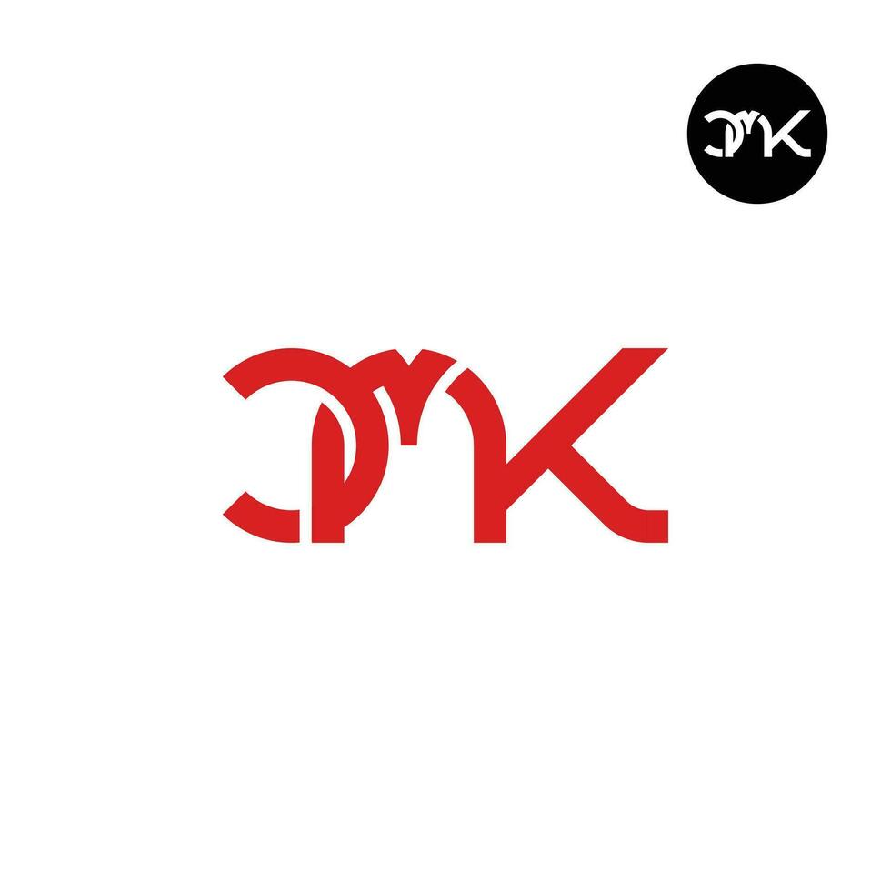 Brief cmk Monogramm Logo Design vektor