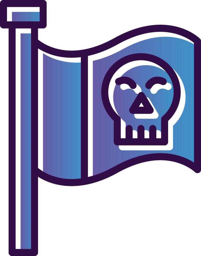 Piratenflaggen-Vektor-Icon-Design vektor