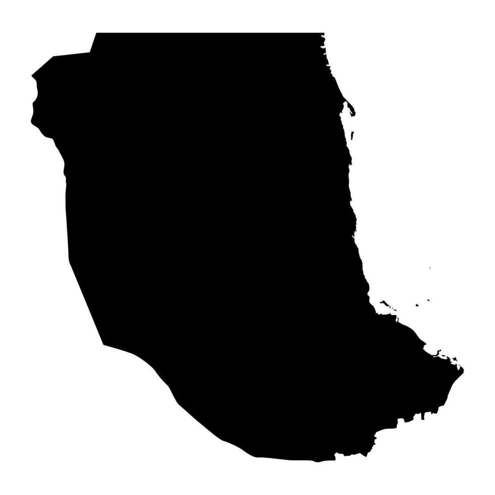 röd hav stat Karta, administrativ division av sudan. vektor illustration.