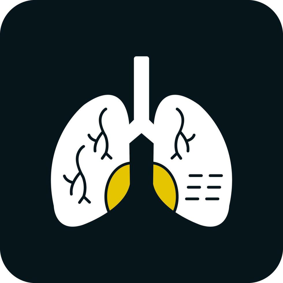 lunga sjukdomar vektor ikon design