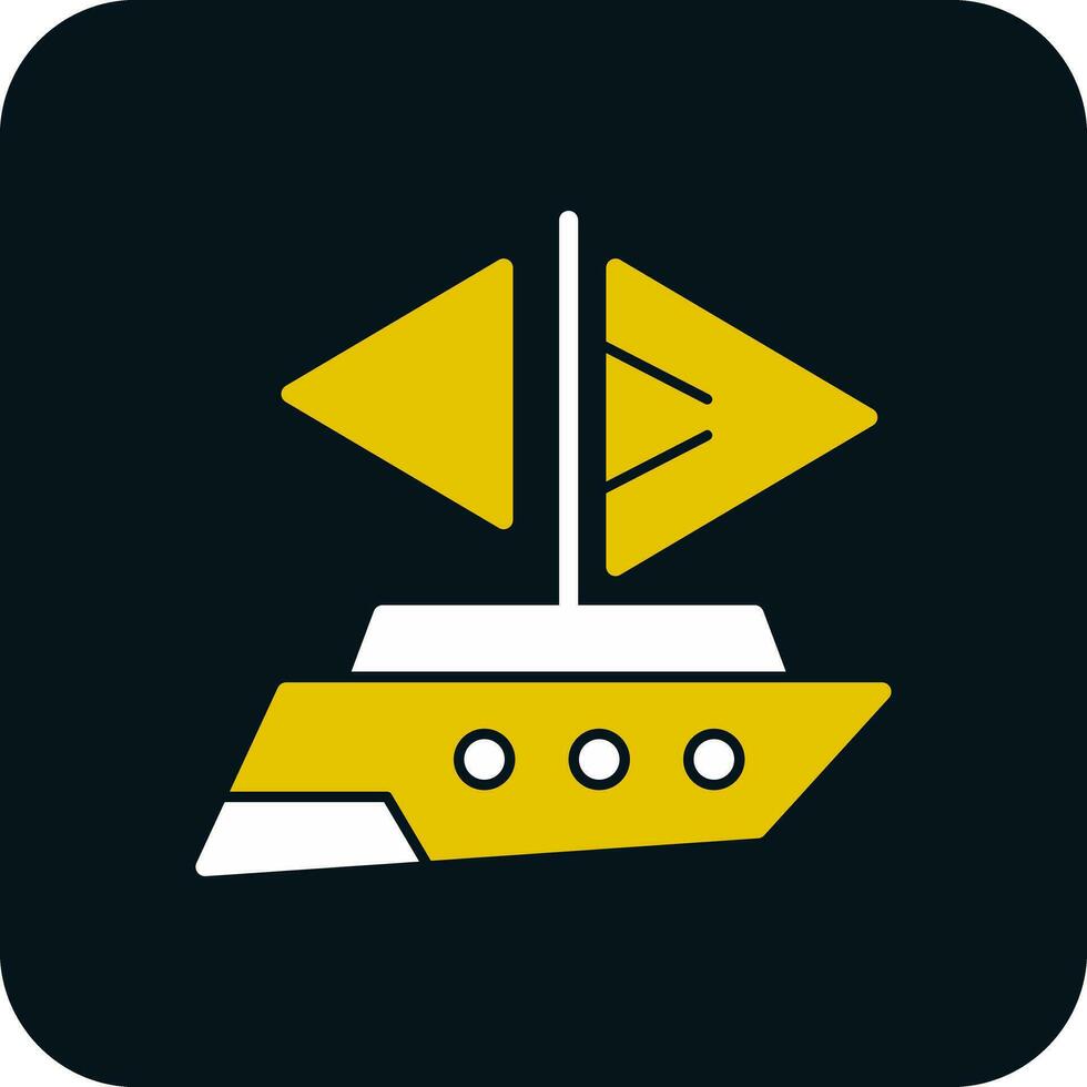 Yacht-Vektor-Icon-Design vektor