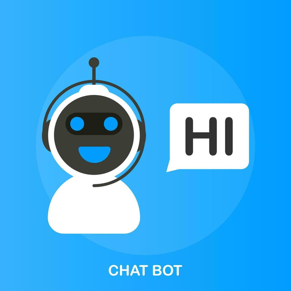 chatbot ikon begrepp, chatt bot eller chatterbot. robot virtuell bistånd av hemsida eller mobil applikationer. vektor