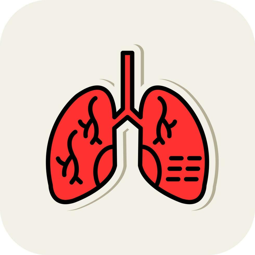 Lunge Krankheiten Vektor Symbol Design