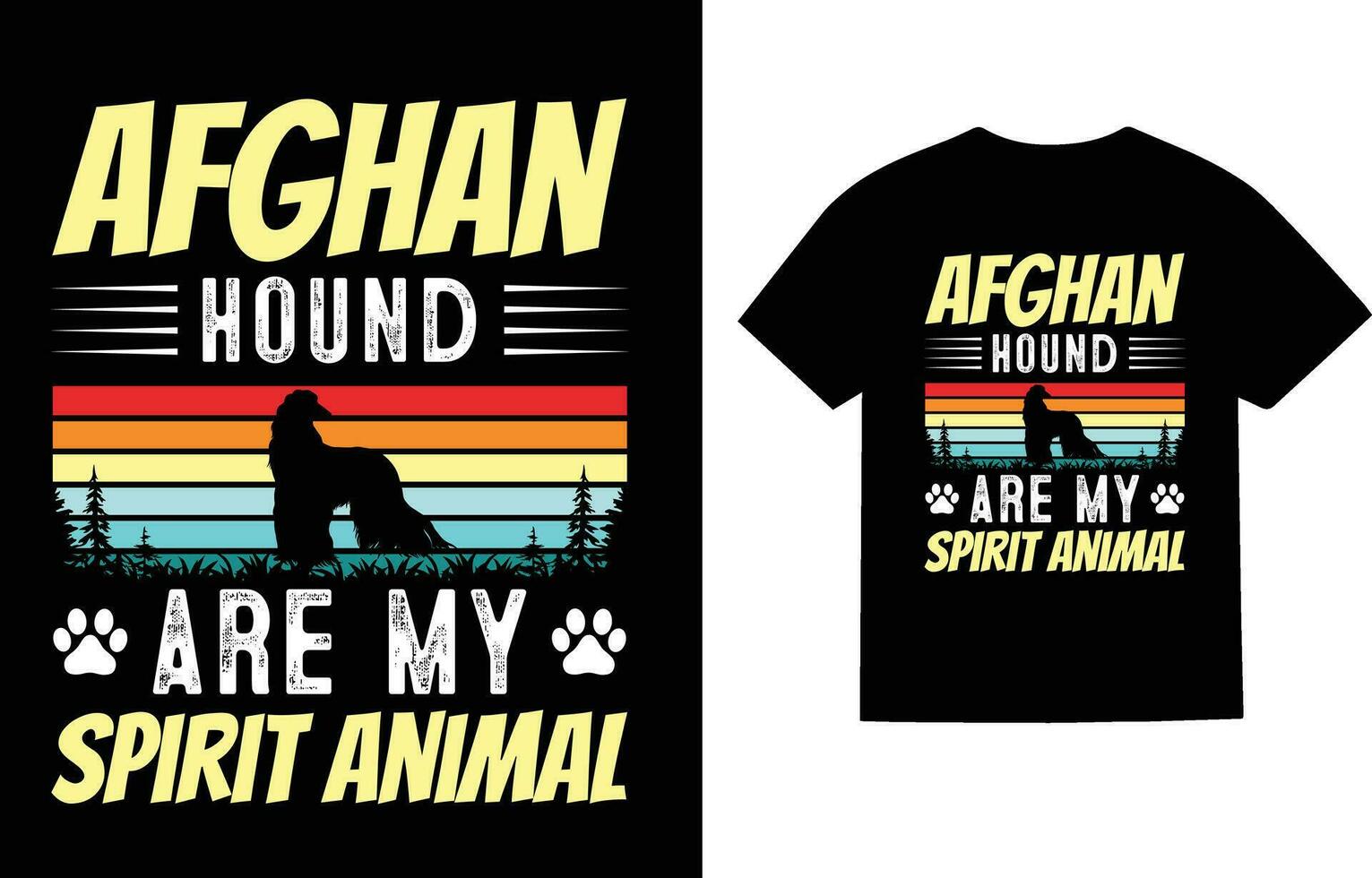 afghanska hund hund t-shirt design vektor