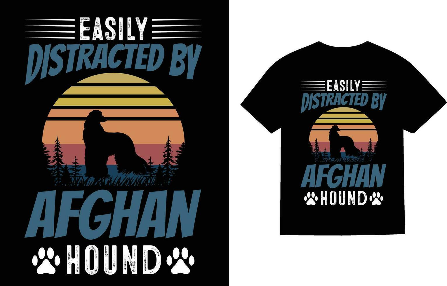 afghanska hund hund t-shirt design vektor