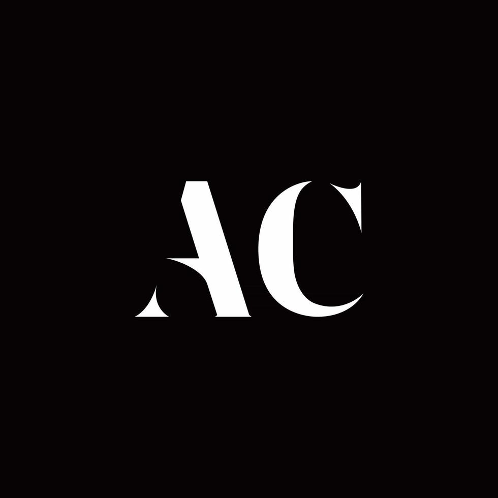 ac logo brief initial logo design template designs vektor