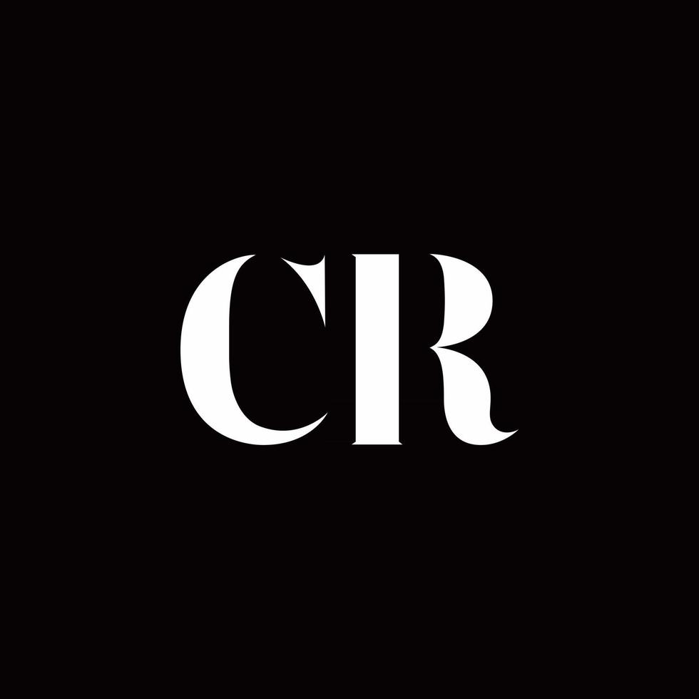 cr-logo buchstaben initial logo design vorlage vektor