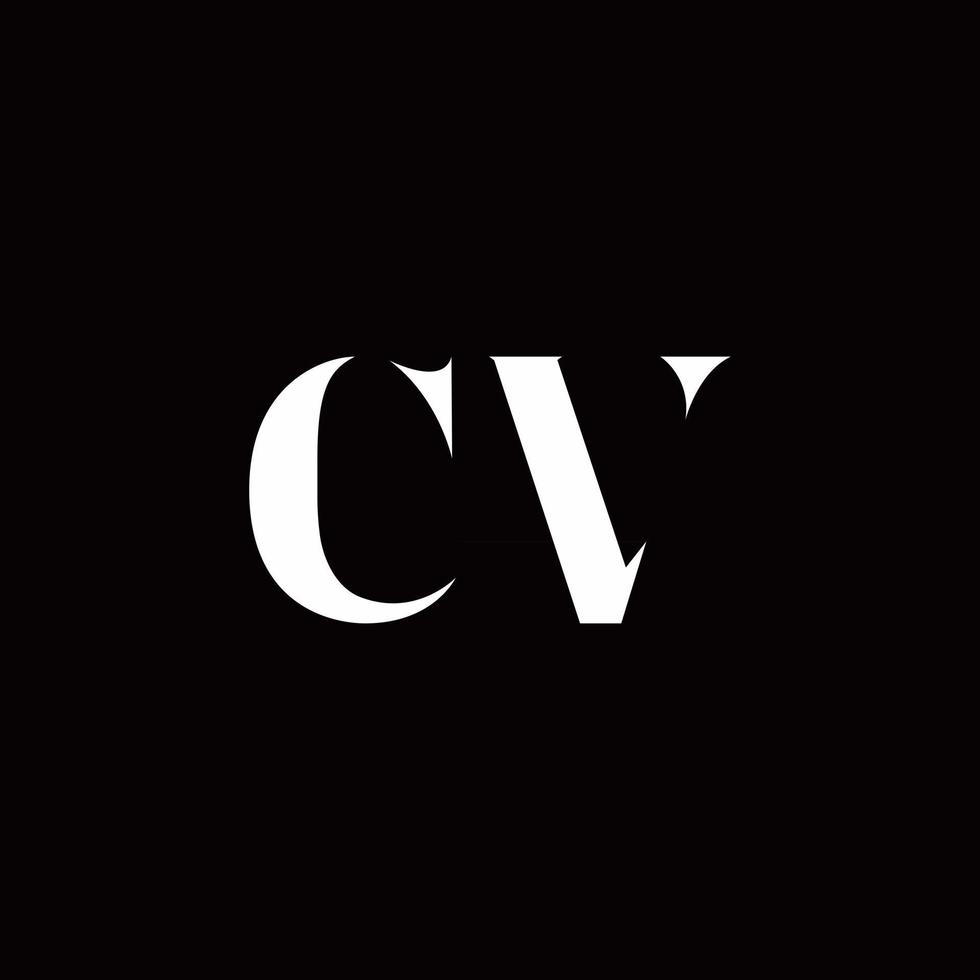 cv logotyp brev initial logo designmall vektor