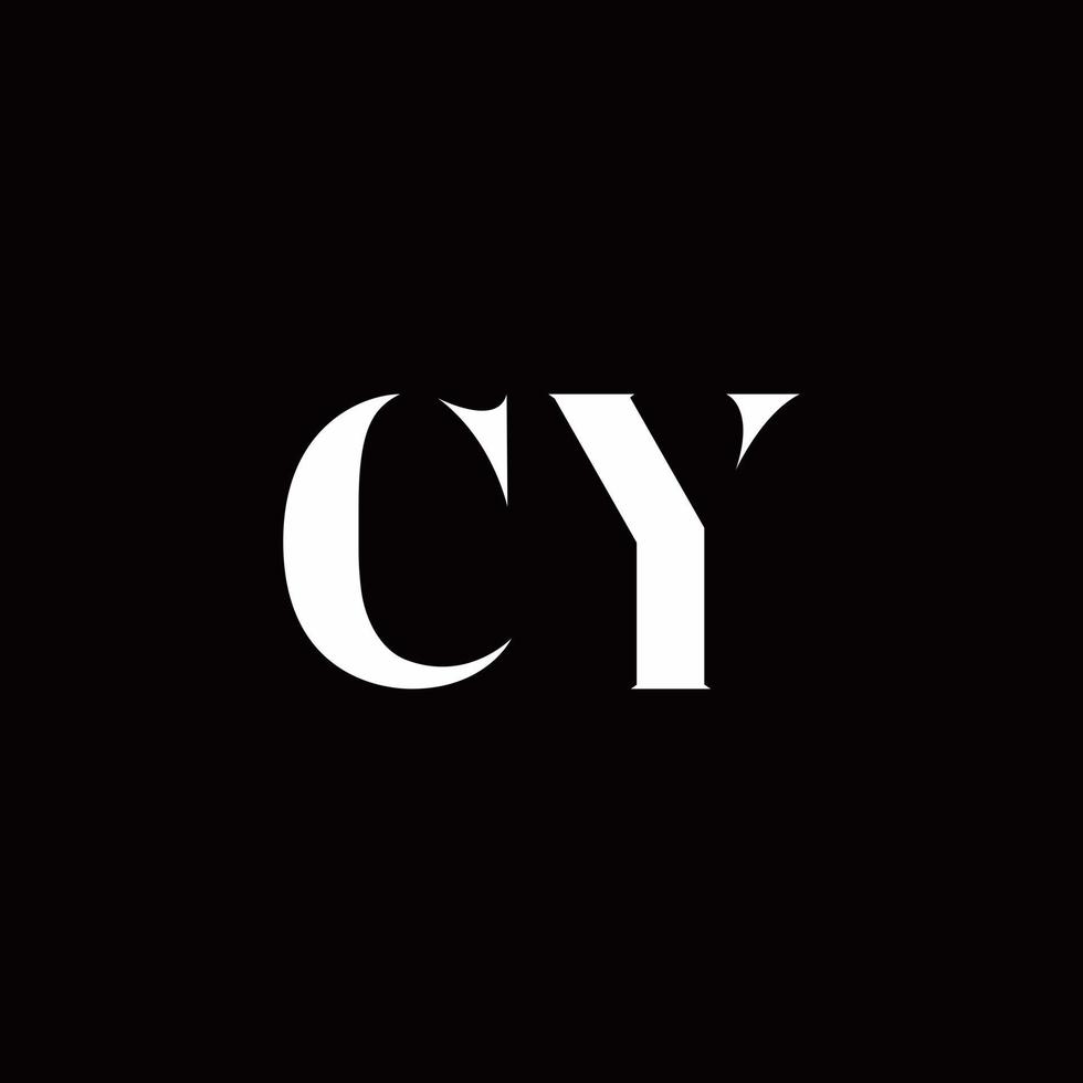 cy logotyp brev initial logo designmall vektor