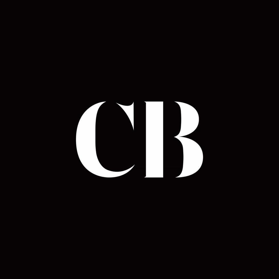 cb logotyp brev initial logo designmall vektor