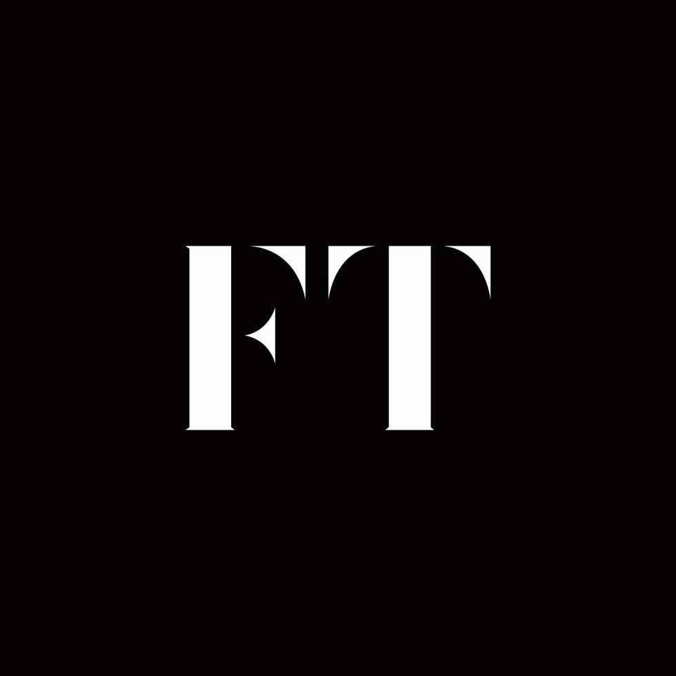 ft-Logo-Buchstaben-Anfangslogo-Design-Vorlage vektor