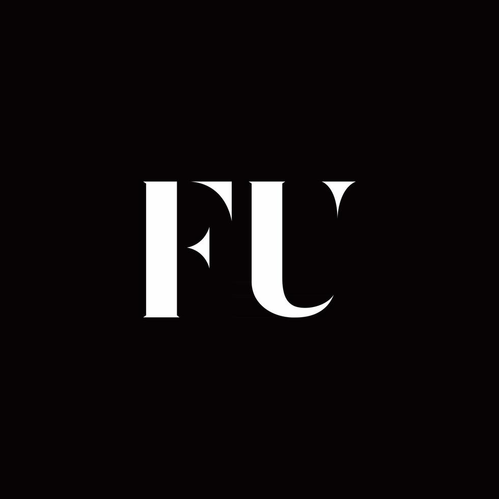 fu-Logo-Brief-Anfangslogo-Design-Vorlage vektor