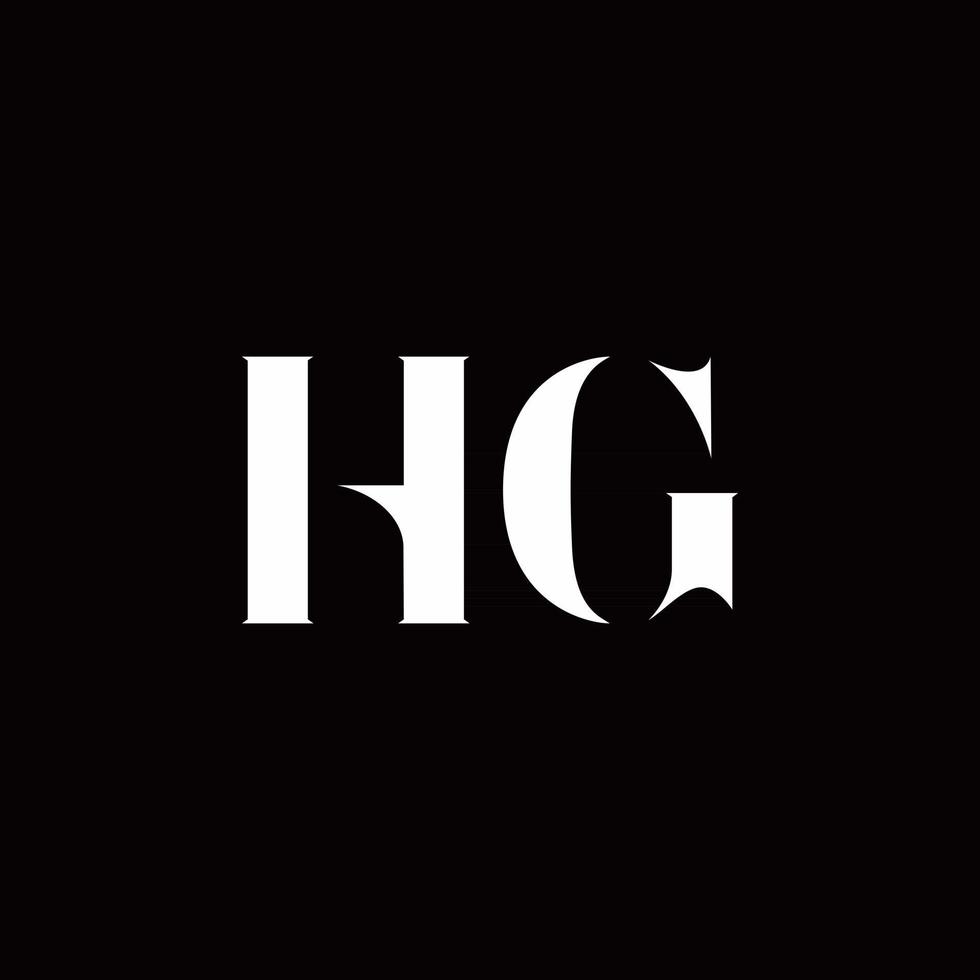 hg logo brief erste logo design vorlage vektor