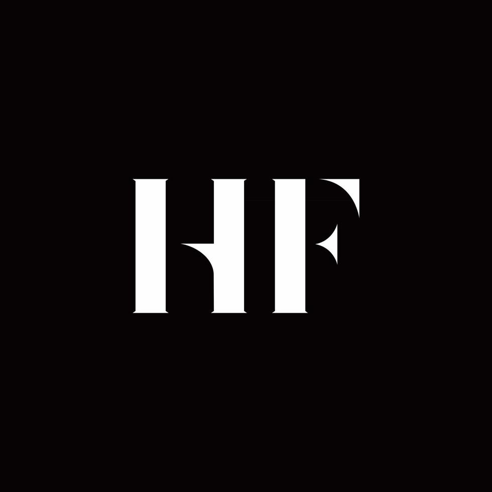 HF Logo Brief Initial Logo Designs Vorlage vektor