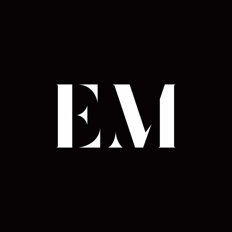 em logotyp brev initial logo designmall vektor