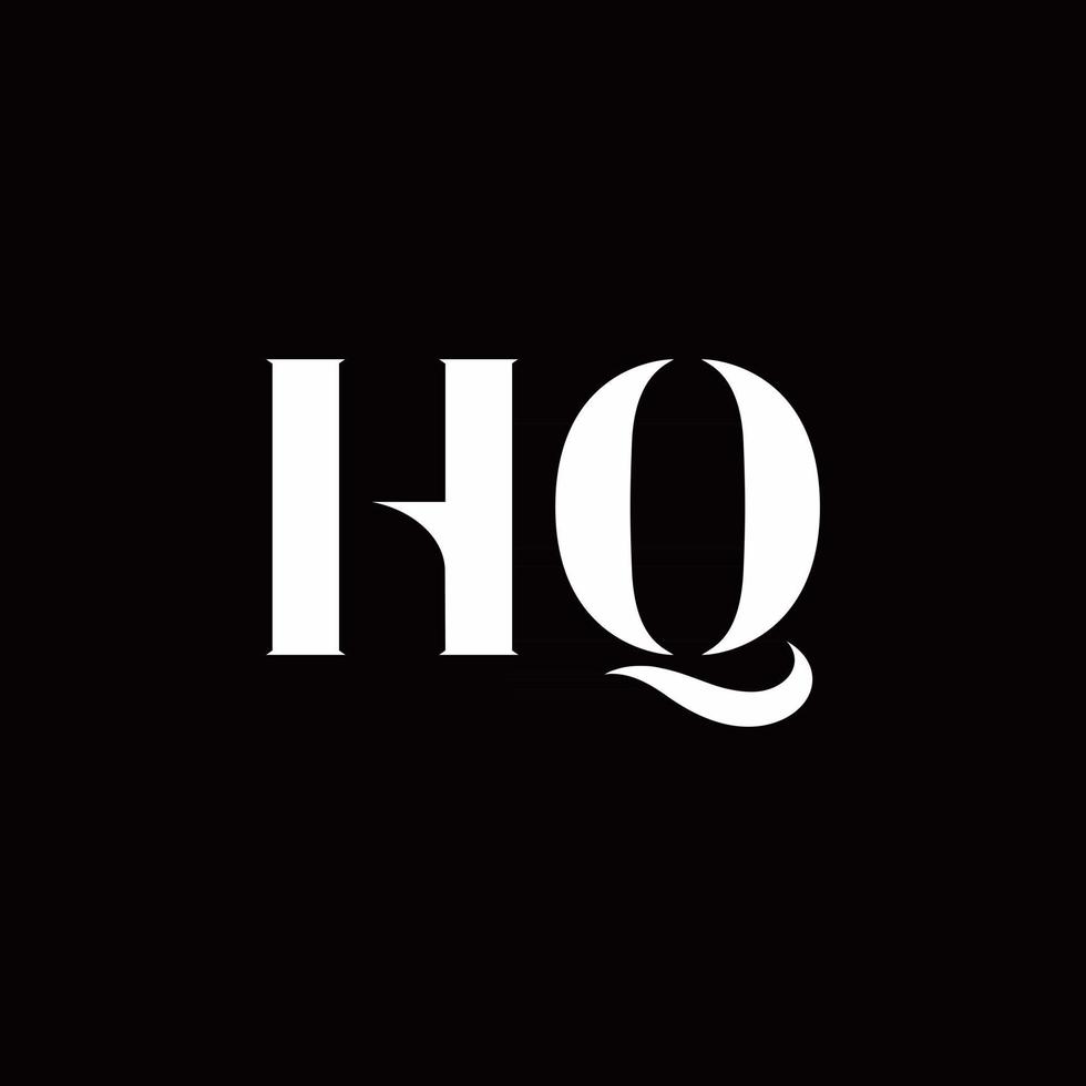 HQ-Logo-Brief-Anfangslogo-Design-Vorlage vektor