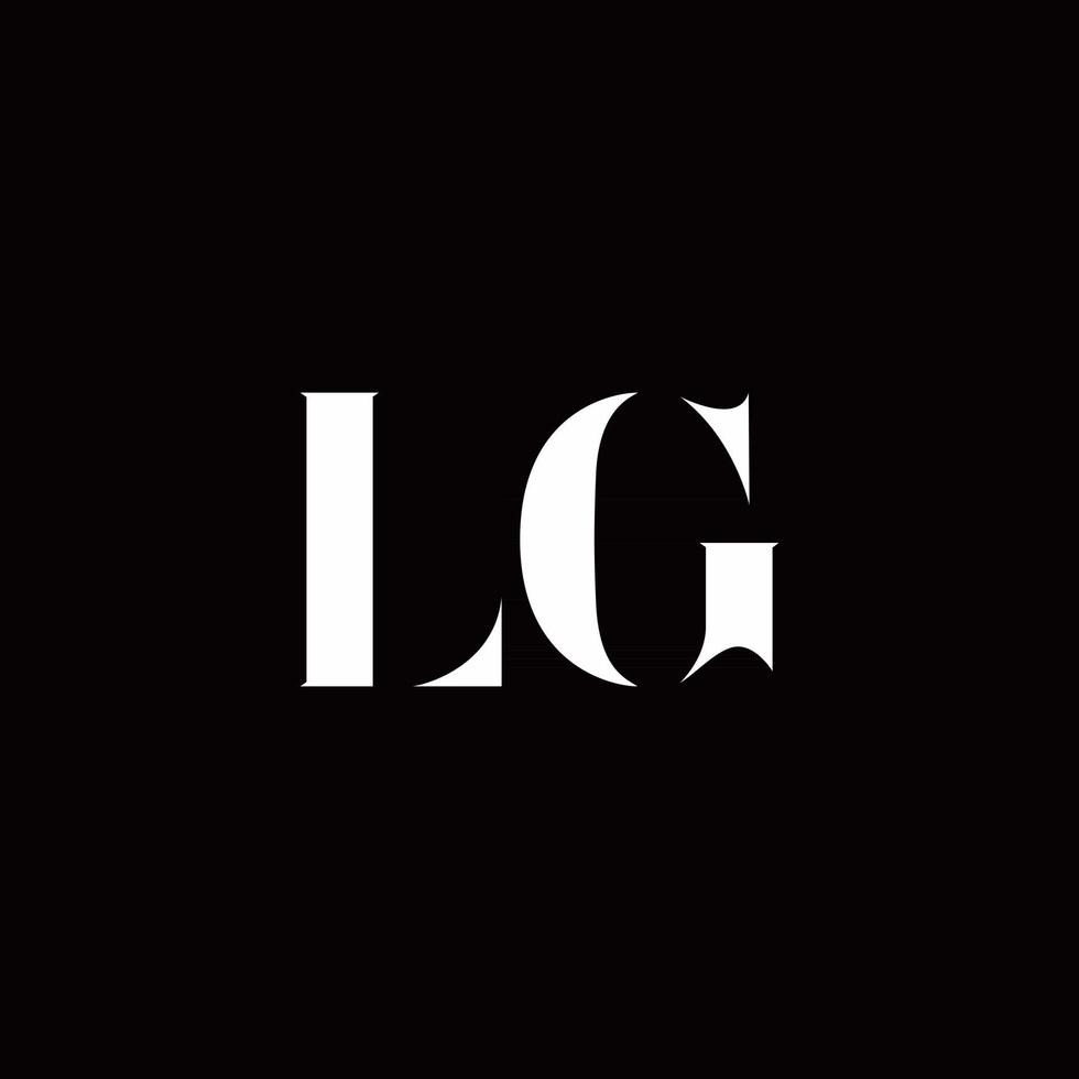 lg logo brief erste logo design vorlage vektor