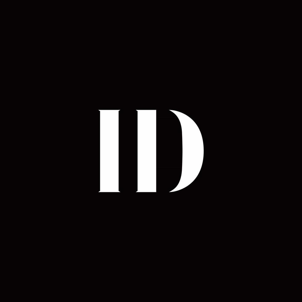 ID-Logo-Brief-Anfangslogo-Design-Vorlage vektor