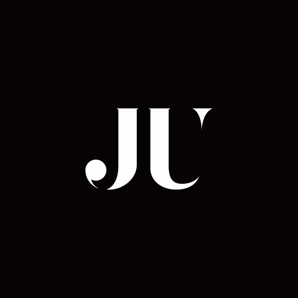 ju-logo buchstaben initial logo design vorlage vektor