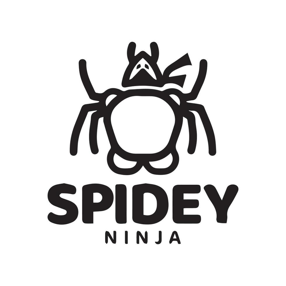 spidey Ninja Logo Design Adobe Illustrator Kunstwerk vektor