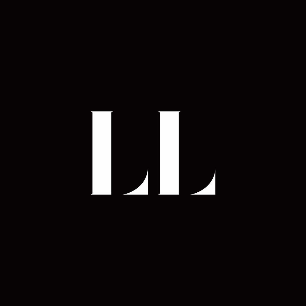 Ll logotyp brev initial logo designmall vektor